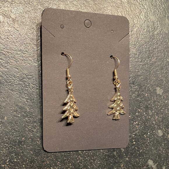 Christmas Tree Dangle Earrings (NWOT) - Picture 1 of 6
